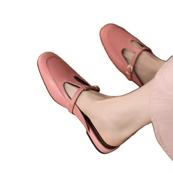 Zapatos planos estilo retro casual con bolsa en la cabeza, tipo zapatillas, estilo muller para mujer. - 1