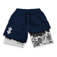 Pantalones Cortos de Entrenamiento Berserk con Estampado de Calavera Secado Rápido, Elástico, Con Pocetas para Hombres Ropa Activa de Verano - details 12