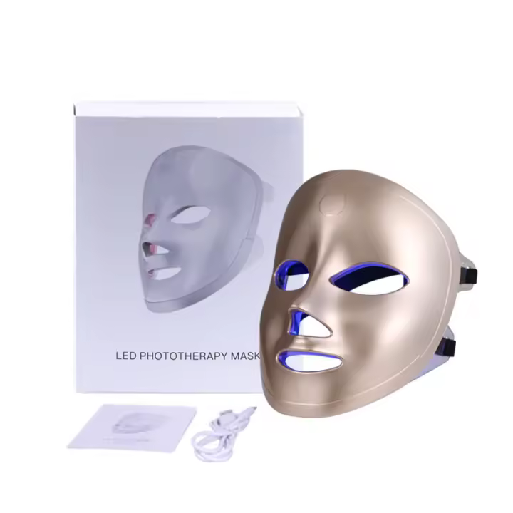 Instrumento de belleza Led recargable, máscara de fotones para rejuvenecimiento de la piel, antiarrugas y acné, 7 colores - 1
