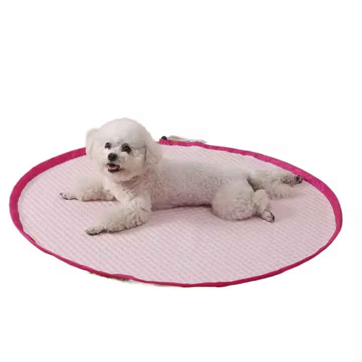 Funda de cama ajustable para perro, transpirable, redonda, para verano, colcha para cachorro, cojín multifuncional para dormir para mascotas, interior - 1