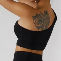 Sujetador deportivo sexy de un solo hombro para mujer, ropa interior de entrenamiento de gimnasia, chaleco para correr de alto soporte - details 21