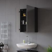 Armario con espejo de baño Irma, Roble Goldkraft/Blanco Alto Brillo, 60 x 75 cm - details 11