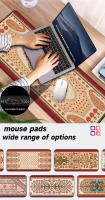 Alfombrilla de escritorio persa para teclado, oficina, estudio, juegos, superventas, alfombrilla de ratón antideslizante gruesa Extra grande - details 1