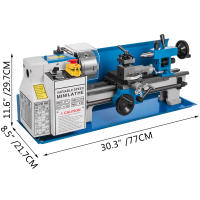SucceBuy Mini torno de metal 550W Velocidad variable 50-2500RPM Torno de sobremesa de precisión 7x14 pulgadas para procesamiento y modelado de mini piezas - details 1