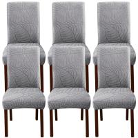 Fundas para sillas de Jacquard con hojas, funda universal elástica extraíble para sillas, fundas de asiento de Color sólido para comedor, Hotel y banquete, 1 ud. - details 2