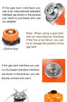 Estufa de Gas Portátil para Acampar al Aire Libre Quemador de Cinco Fuego Fuerte para Utensilios de Cocina de Supervivencia - details 4