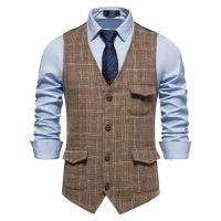 Chaleco de traje para hombre, chaqueta informal de estilo británico, juvenil, Amigo Hao, Slim Fit, calidad de exportación - details 7