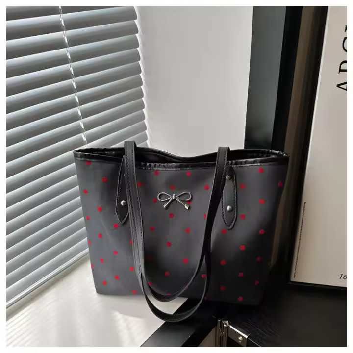 Bolso Casual de Hombro con Lienzo de Punto Trend de Moda 2025 Gran Capacidad - 1
