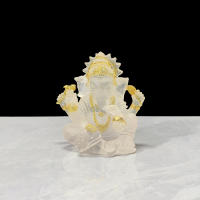 Adorno de cristal de agua de resina india, artesanías interiores para el hogar, estatua de Dios con trompa de elefante Ganesha - details 8