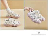 Zapatos de calle informales para mujer, zapatillas de suela gruesa con aumento de altura, versión coreana, color blanco, Primavera - details 11