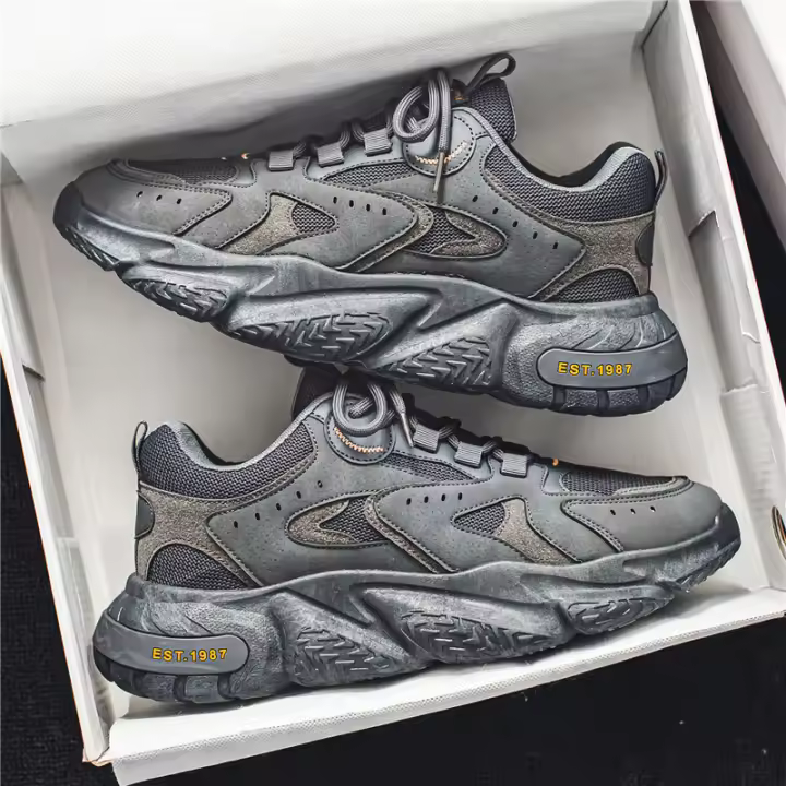 Tendencia versátil malla casual correr deporte zapatos de aumento de altura - 1