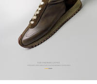 Zapatos Forrest Gump casuales de piel de vaca vieja de cuero de realce nuevo de gama alta - details 29