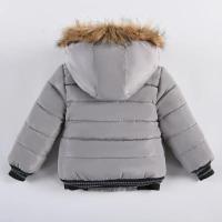 Chaqueta de Piel Cálida con Cuello de Piel para Niños Moda de Invierno con Capucha y Cremallera - details 9