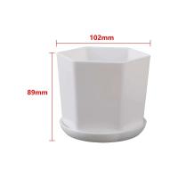 ETA blanco moderno, contenedor poligonal minimalista con bandeja de jardín, balcón, mesa, cartón grueso para hogar y oficina, bonsái, - details 4