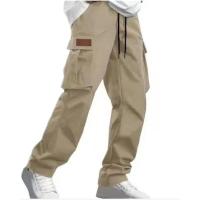 Nuevos Pantalones De Trabajo Para Hombre 2025 Estilo Europeo Y Americano Pantalones Casuales Rectos Con Bolsillos Para Hombre - details 9
