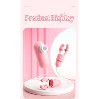Embalaje privado SEX Pinzas para pezones Vibrador Masajeador de senos Masturbador femenino Lengua Lamiendo Succión Estimulador del clítoris Juguete sexual vibratorio para - details 8
