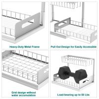 Organizador de 2 niveles, cajón extraíble, estante multiusos para baño, cocina, estante de almacenamiento debajo del fregadero - details 5