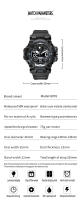 SMAEL-reloj deportivo para hombre, cronógrafo Digital resistente al agua hasta 50m, militar, Led, de cuarzo, 8078 - details 5
