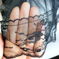 Nuevos velos de novia de encaje blanco y negro con peine, velos de boda elegantes de dos capas cortos para mujer, accesorios para el matrimonio - details 4