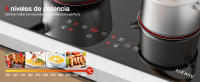 Iseasy Inducción Placa de 4 Fuegos Vitrocerámica 6000 W 4 Chimeneas Montaje Integrado - details 1