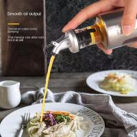 Botella De Aceite De Oliva Con Escala Y Encendido Automático Dispensador De Molienda Para Cocina Barbacoa Suministros De Estercolización De Vidrio Y Acero Inoxidable - details 5