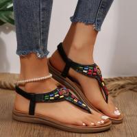 Sandalias Planas de Estilo Bohemio para Mujer Sandalias de Gladiador con Clip - details 18