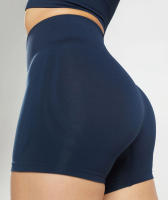 Pantalones cortos sin costuras para mujer, ropa de medio pantalón suave para Fitness, Yoga, gimnasio, correr y bicicleta, novedad - details 34