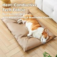 Cama de Mascotas Refrescante de Doble Superficie Alfombra de Verano Impermeable para Perros y Gatos con Pad de Salpicaduras de Cuero - details 3