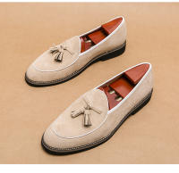 Mocasines de gamuza de gran tamaño, versión coreana de zapatos de cuero de traje de color sólido a la moda. - details 3