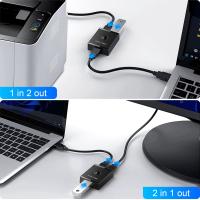 Interruptor USB KVM 3,0, conmutador Selector KVM para PC, teclado, ratón, impresora, 1 unidad, compartir 2 dispositivos - details 4