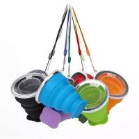 Taza de silicona para exteriores cubierta de 300 ml, suministros para acampar, taza VIE plegable portátil para senderismo y bebidas - details 8