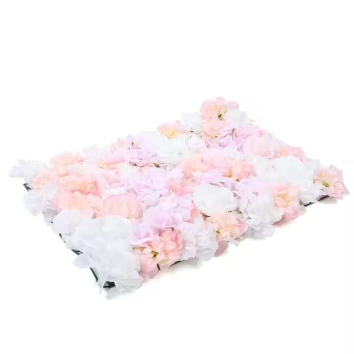 Paneles de Pared de Flor Artificial de Seda 12pcs Ideal para Boda, Fiesta, Decoración del Hogar - 1