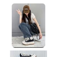 Zapatos De Lona Con Plataforma, Nuevos Zapatos De Aumento Para Niños, Zapatos De Tablero Casuales Negros - details 5