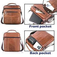 Bandolera de Piel Grande, Bolso de Cuero para hombre - details 5