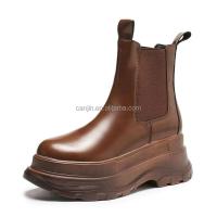 Modelo de llegada: tacones altos de marca para mujer, piel Oxford, botas Chelsea, precio bajo de invierno para mujer - details 2