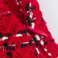TRAFZA-Conjunto de 2 piezas para mujer, chaqueta con textura roja, solapa de bolsillo de botonadura única, abrigo y culotte con cremallera lateral de cintura alta - details 20