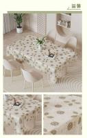 Mantel suave Ence ligero de lujo, cubierta de mesa de comedor de plástico impermeable blanco PVC, palo y rectangular no permanente - details 27