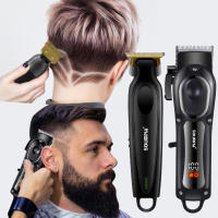 Solimpia Afeitadora eléctrica para hombres Recortadora de barba profesional Maquinilla de afeitar inalámbrica Recortadora de vello corporal Máquina de afeitar de vello facial recargable por USB para barbería HT-6267 - details 26