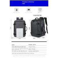 Mochila de viaje USB 40LExpandable, bolsas de transporte aprobadas por vuelo para aviones, mochila duradera resistente al agua de 17 pulgadas para hombres - details 3
