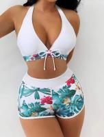 Bañador Sexy de cintura alta para mujer, Bikini de tala grande, traje de baño para playa, novedad de 2024 - details 10