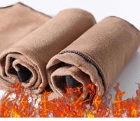 Pantalones de felpa de invierno para hombre, pantalones de negocios cálidos con cordón de terciopelo, gruesos, informales, elásticos - details 2