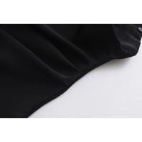 OUWU Elegante Corset de Satén de Color Puro con Cuello Doblado para Mujer - details 9