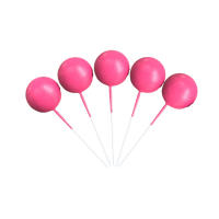 Adornos de pastel con forma de bola de colores, Decoración de Pastel DIY para boda, fiesta de cumpleaños, postre, accesorios para magdalenas, suministros para hornear, 5 piezas - details 15