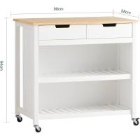 Cocina con 2 cajones y 2 estantes, con Tablero Grande, Madera de ingeniería, Blanco - details 1