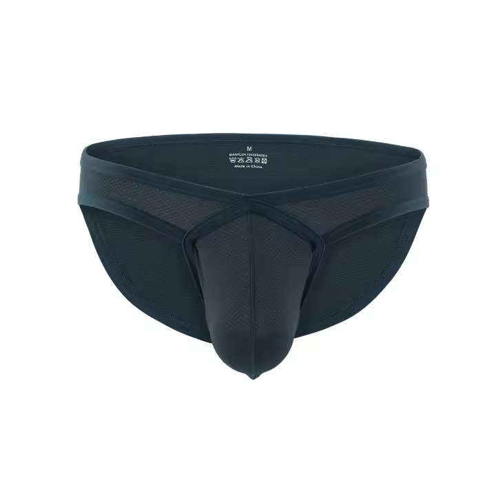 Hombres Sexy De Tiro Bajo Bulto Pouch Calzoncillos Calzoncillos De Malla Ropa Interior Bragas Bikini Hombre Hombre Hollow Lencería Slips - 1