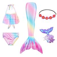 Cola para niños y niñas, disfraz de sirenita, ropa de playa y piscina, traje de baño - details 1