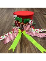 Decoraciones navideñas populares, sombrero de copa de árbol de Navidad, lazo de caramelo plegable compresible, estrella superior de árbol - details 8