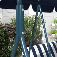 Columpio de Jardín de 3 Plazas Balance Exterior con Techo Ajustable y Marco de Acero Carga 240kg - details 17