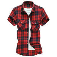 Camisas informales a cuadros para hombre, camisas clásicas de manga corta, camisas de vestir a la moda, 7XL, novedad de verano - details 33
