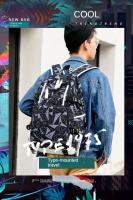 Mochilas impresas de moda para hombres y mujeres, estudiantes de secundaria y estudiantes de secundaria, interfaz usb, mochilas con patrones geométricos personalizados - details 0